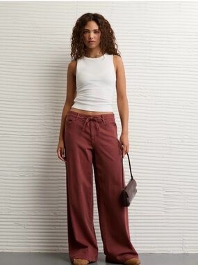 American Eagle Outfitters Wide-Leg Drawstring Pants